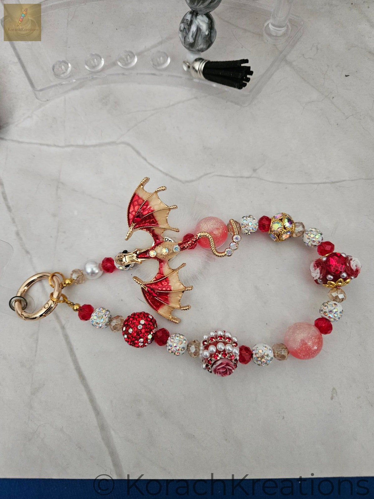 Enchanted Dragon Beaded Phone/Bag Chain