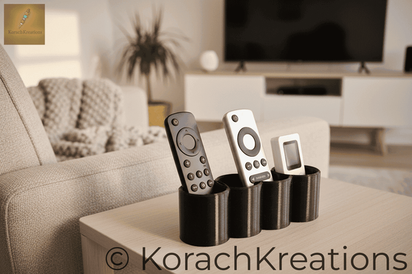 3D Printed 4 Hole Remote Control Holder