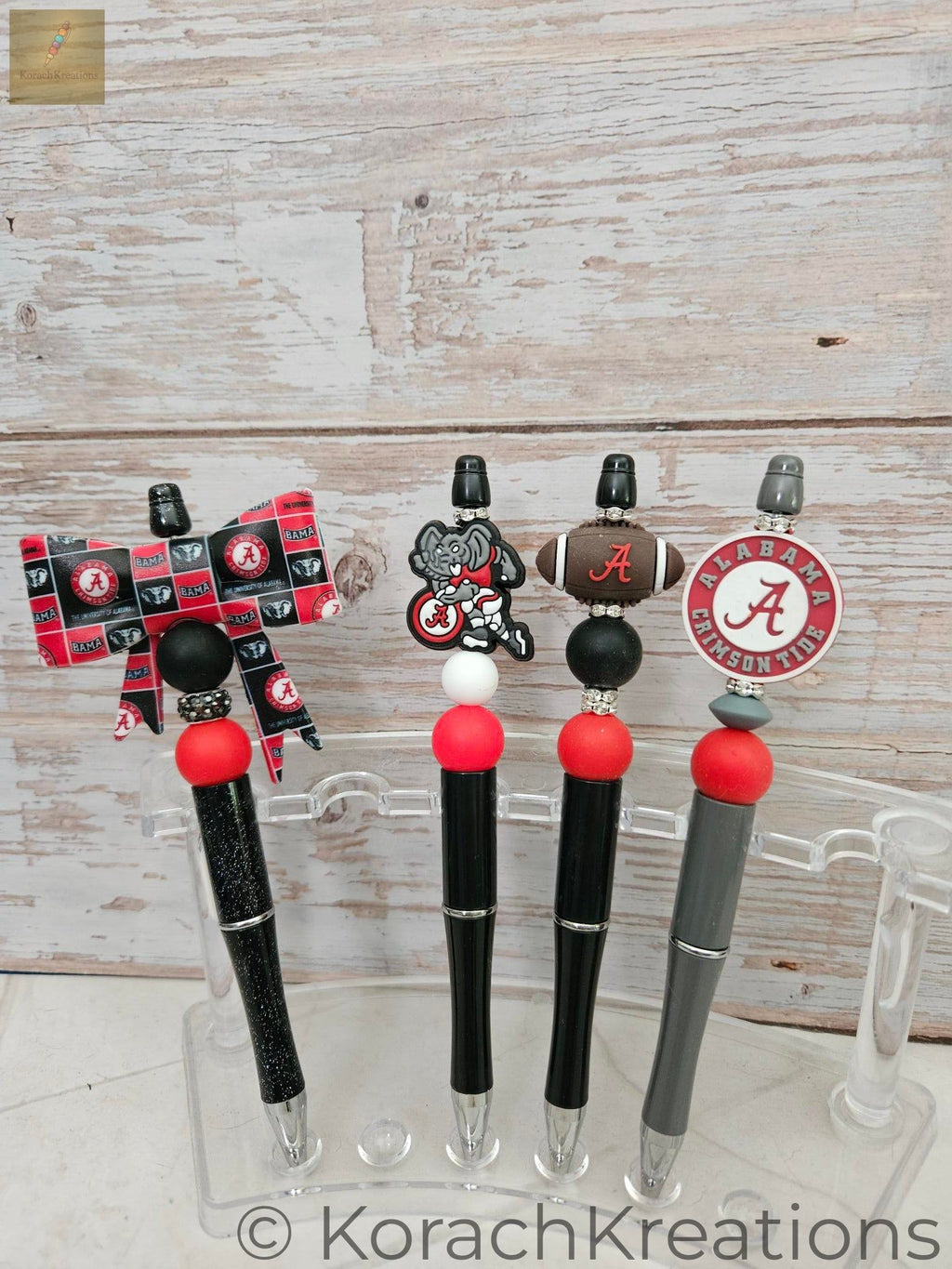 College Football Spirit Pens – Handmade Beaded Team Pens