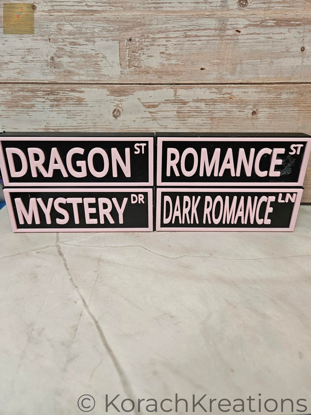 Bookish Street Signs | Book Genre Desk Decor | Reader Gift