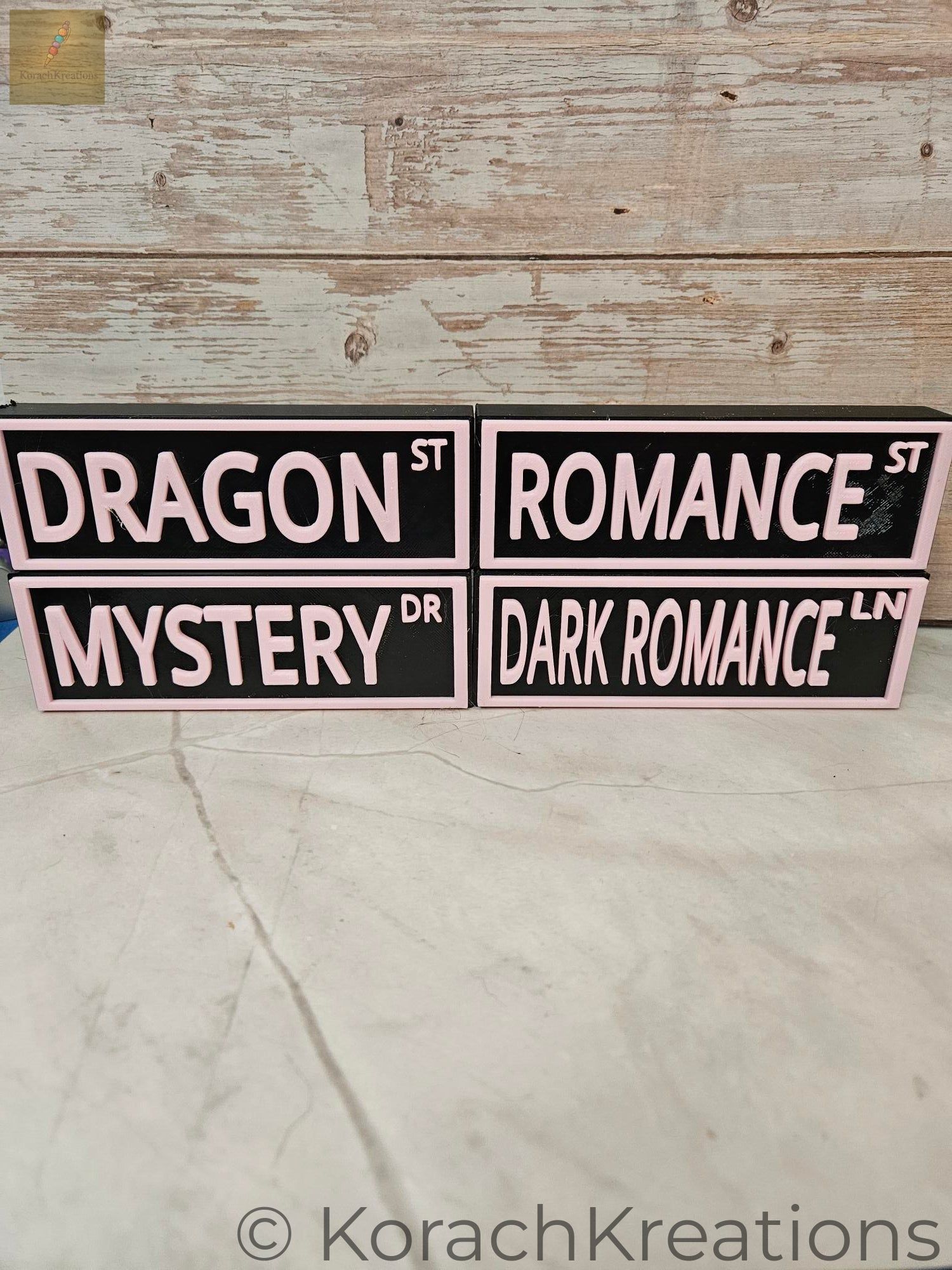 Bookish Street Signs | Book Genre Desk Decor | Reader Gift