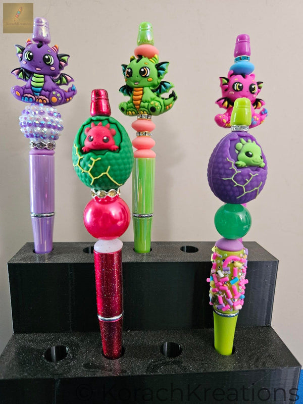 Silicone Dragon Beaded Pen – Fantasy Handmade Pen